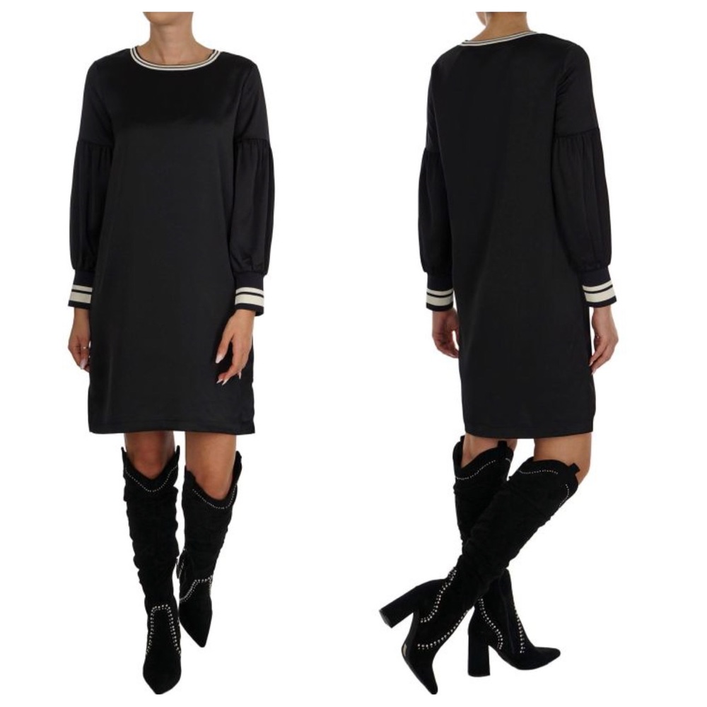 Scotch & Soda Voluminous Sleeve Shift Dress Black XS